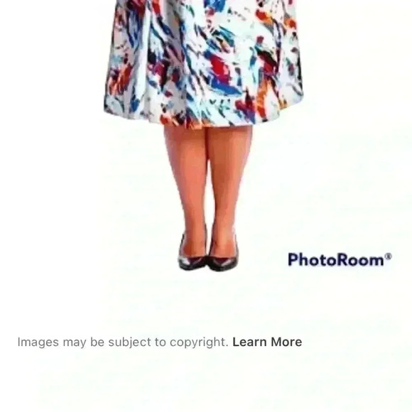 Chelsea & Theodore Abstract Print Midi Skirt Size 2X. - Picture 2 of 10
